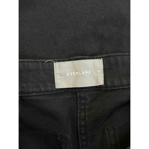 EVERLANE CROPPED WIDE LEG BLACK DENIM REGULAR SIZE 16 - Picture 4 of 5